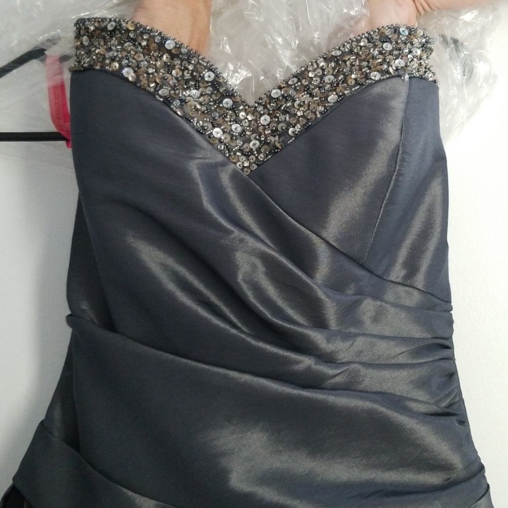 Grey Homecoming Dress